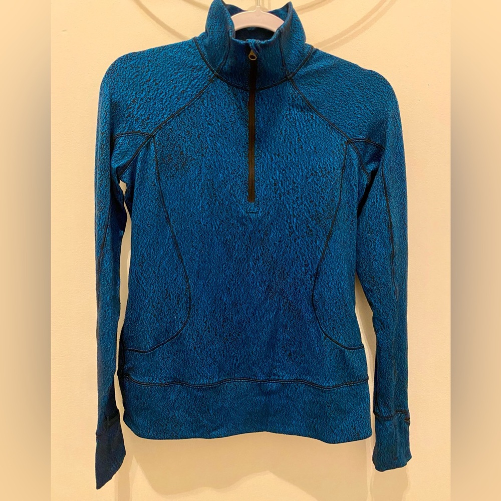 Lululemon Blue Half-Zip Top- Size 6